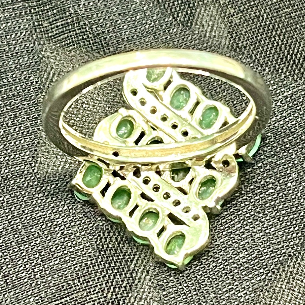 Genuine Emerald 14KGP Ring - Picture 5 of 5